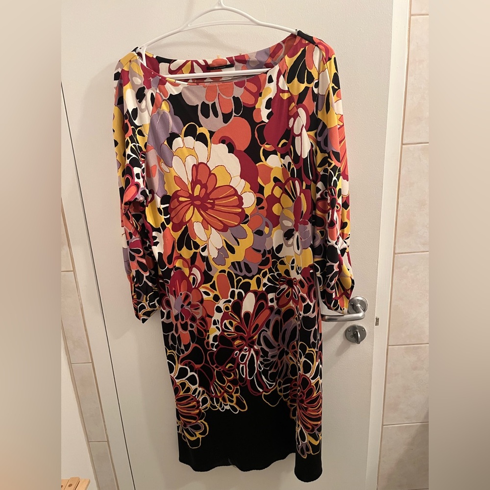 Tahari Silk Floral Multicolor Dress